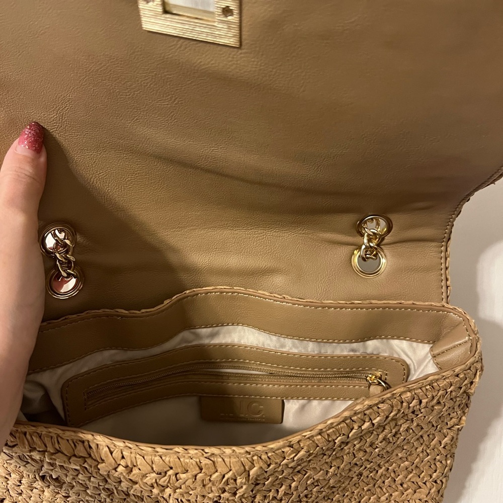 I.N.C Wicker Summer Chain Flap Bag - Picture 2 of 6